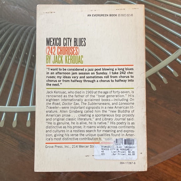 Mexico City Blues 242 Choruses 1st Edition by Jack Kerouac 1959 paperback - Picture 2 of 9